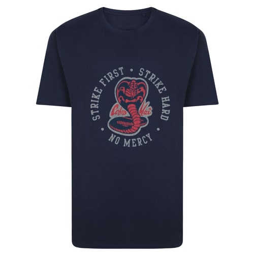 Bigdude Official Cobra Kai Print T-Shirt Navy